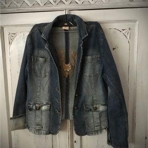 Jean jacket stretch faded glory 14